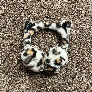 Adjustable Leopard Print Cat Ear Earmuffs